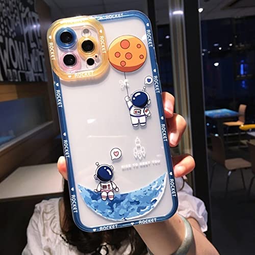Coque iPhone astronaute silicone souple protection transparente antichoc compatible iPhone 13 12 11