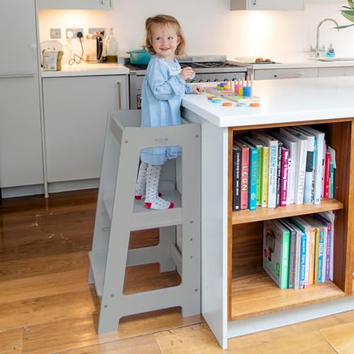 Stepup Baby Montessori Lernturm Tritthocker | Hochstuhl | Höhenverstellbar...