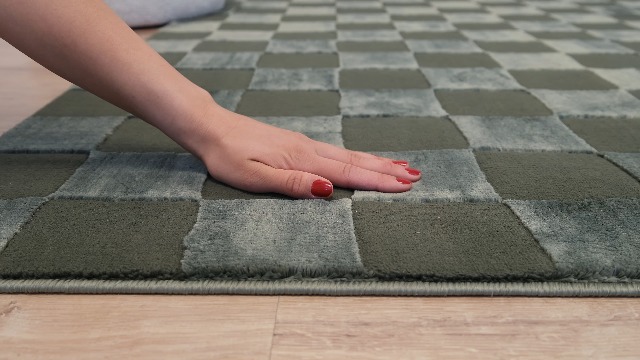 Tapete Abani ajedrez 4'x6' suave y lavable miniatura 7