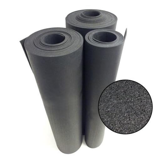 Rubber-Cal Recycled Floor Mat, Black, 1/4-Inch x 4 x 7-Feet