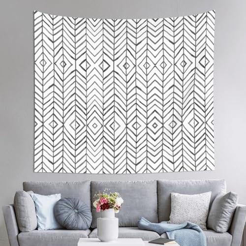 RoMuka Arazzo a righe bianche e nere da appendere alla...