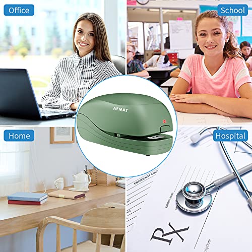 Electric Stapler, Automatic Stapler For Desk, Electric Stapler Desktop, Ac Or Battery Powered Stapler Heavy Duty, With Reload Reminder & Release Button, 25 Sheets Capacity, Green #TOP6