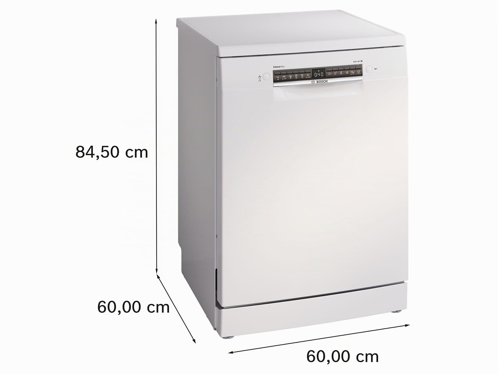Bosch - Lave-vaisselle libre, 60 cm, série 4, 14 couverts, 3 plateaux, Home Connect, blanc, SMS4EMW06E