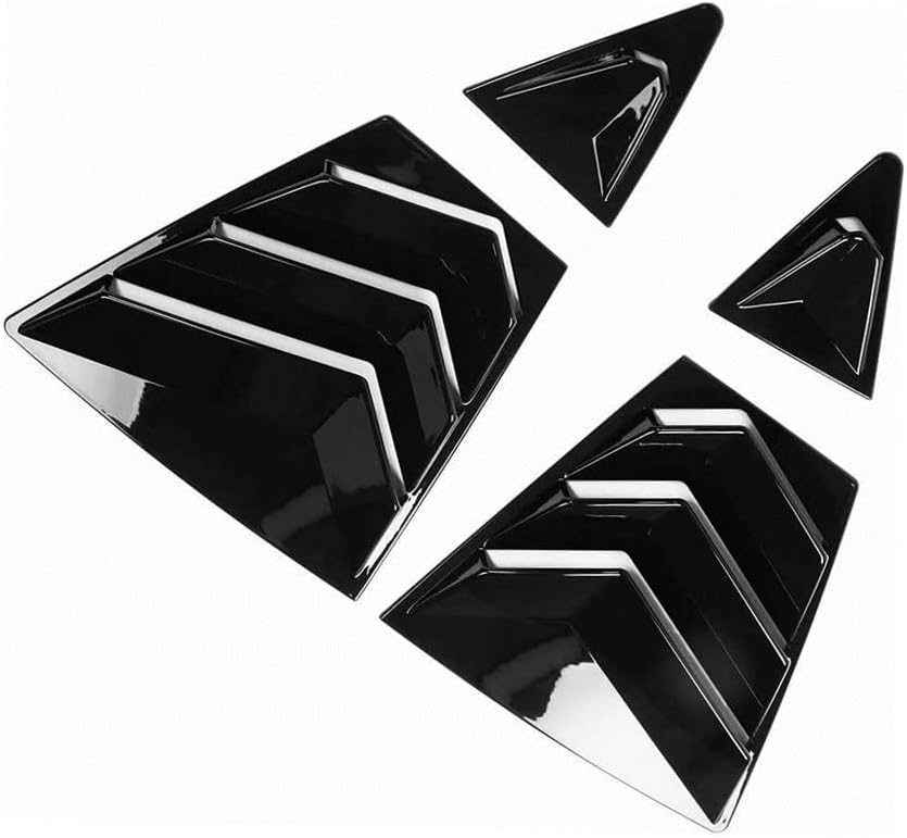 2PCS Rear Side Window Louvers Compatible with Toyota Corolla 2020-2022 Air Vent Scoop Sun Shade Shutter Auto Exterior Decoration Trim Accessories (Gloss Black)