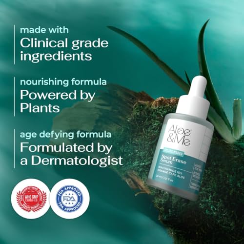 Image of Aloe&Me Spot Erase Serum, 30ml, Clinical Grade Niacinamide 10% with Orange Cape Aloe, Dark Spot Treatment for Normal to Oily Skin