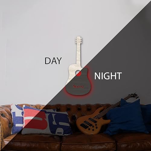 Miniatura 3 de Luz de guitarra LED única personalizada para colgar en la pared, personalizada con nombre para fanáticos de la música, hombres, mujeres, profesores