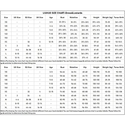 LIUHUO Synchronized Swimming Suits Women Girls Performanc Ballet Dance Leotards Gymnastics Youth (red,4-6 Years)