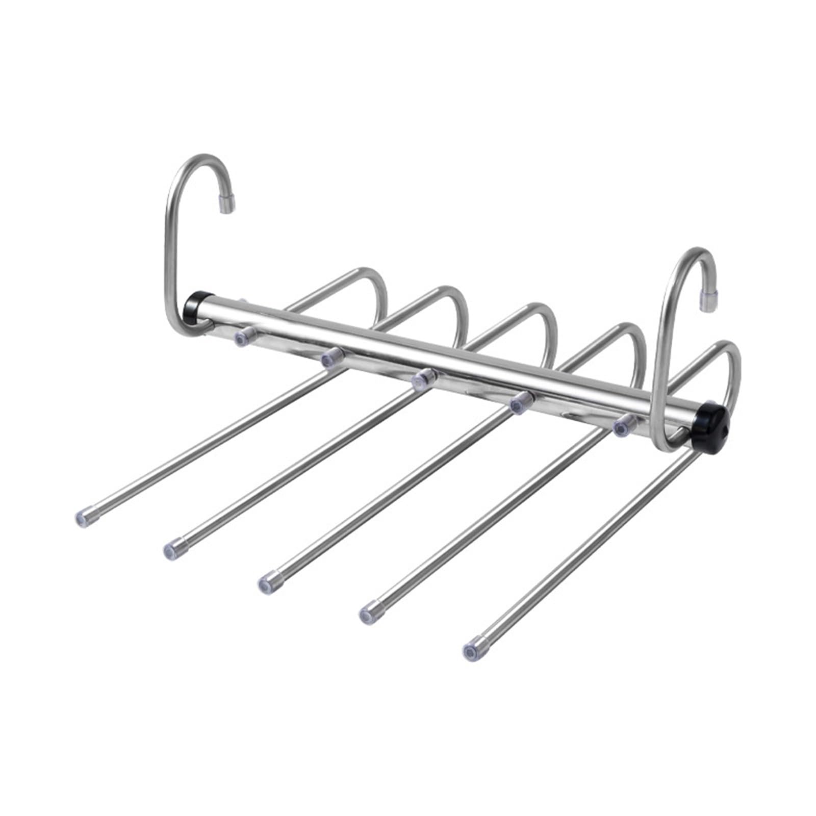 Trousers Hangers Folding Trouser Hanger Trousers Coat Pants Rack Space Saving(5 floors)