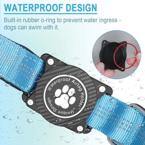 Ytanest Reflective AirTag Dog Collar, Waterproof Air Tag Dog Collar Holder - Image 2