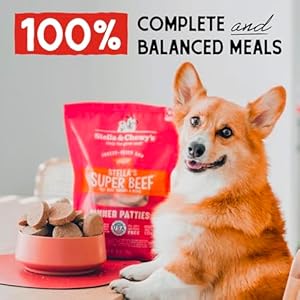 Stella & Chewy's Freeze Dried Raw Dinner Patties – Grain Free Dog Food, Protein Rich Stella’s Super Beef Recipe – 14 oz Bag Stella Chewys Freeze Dried Raw Dinner Patties–Grain Free Dog Food Protein Rich Stellas Super Beef Recipe–14 oz Bag