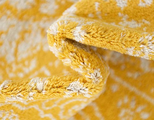 Rugs.com Arlington Collection Rug – 6 Ft Runner Yellow Medium-Pile Rug Perfect For Hallways, Entryways #TOP7