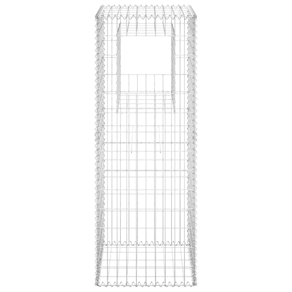 Cesta Poste de Gaviones de Hierro 50x50x140 cm para Jardín