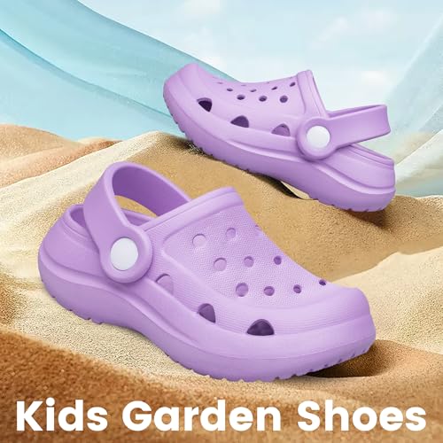 Image of vibdiv Boys Girls Clogs Kids Garden Shoes Unisex Child Cartoon Slides Sandals Beach Slipper Indoor Outdoor(Toddler /Little Kids /Big Kids)