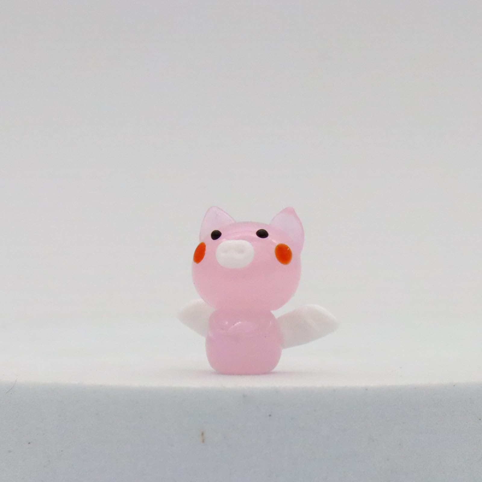 Amazon.co.jp: フォーカート かわいい手作り ガラス細工 ブタ 天使