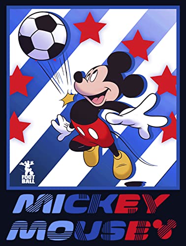 Disney Characters Mickey Football Star Girl's Solid Crew Tee2