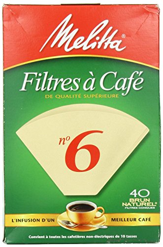 Melitta Cone Coffee Filters, Natural Brown, No. 6, 40 Count Filters image 4
