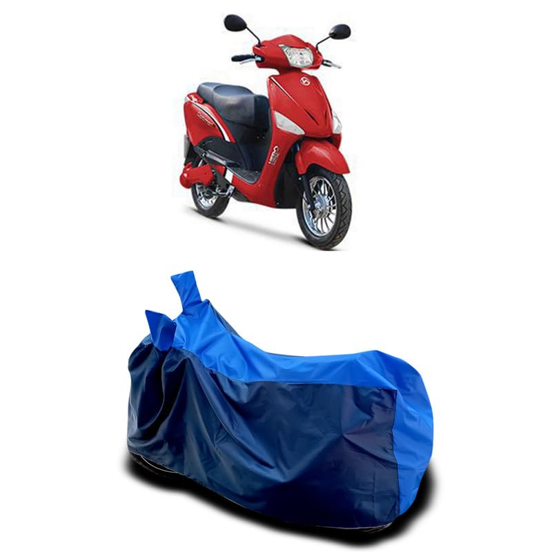 Image of DUFFEL-Two Wheeler Bike Body Cover Compatible for Hero Electric Optima Li Bs6 Heat Protectio /UV-Rays /Birds Dropping /DustProof /Waterproof All Variants [Nevay Blue]