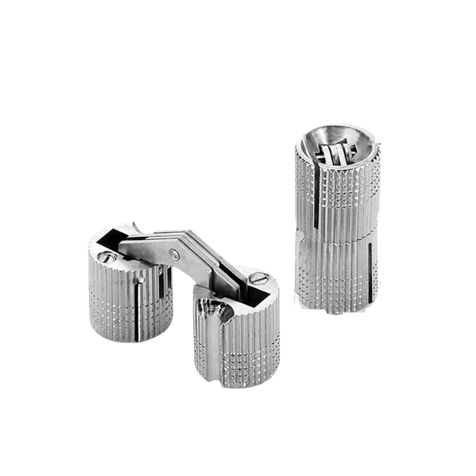 Barrel Hinge, Barrel Hinge 8-18mm Brass Multicolor Cylindrical Invisible Concealed Hidden Box(14mm Silver)