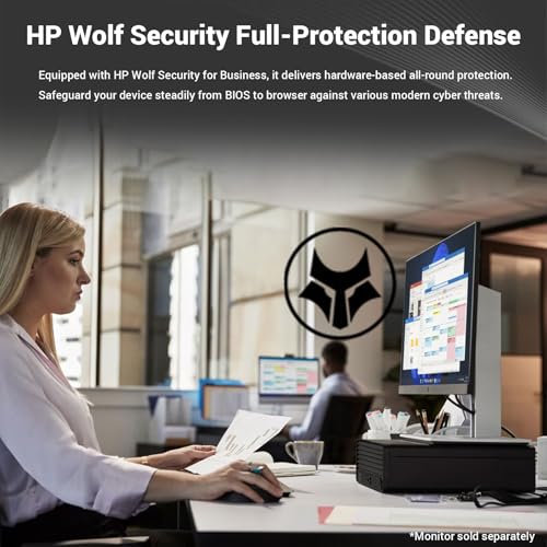 Image of HP ProDesk 400 G9 SFF Business Desktop, 14th Gen Intel Core i5-14500, 32GB DDR5, 1TB SSD, Wi-Fi, HDMI, DisplayPort, USB-C, RJ-45, Support Up to Three Displays, Wired Keyboard & Mouse, Win 11 Pro