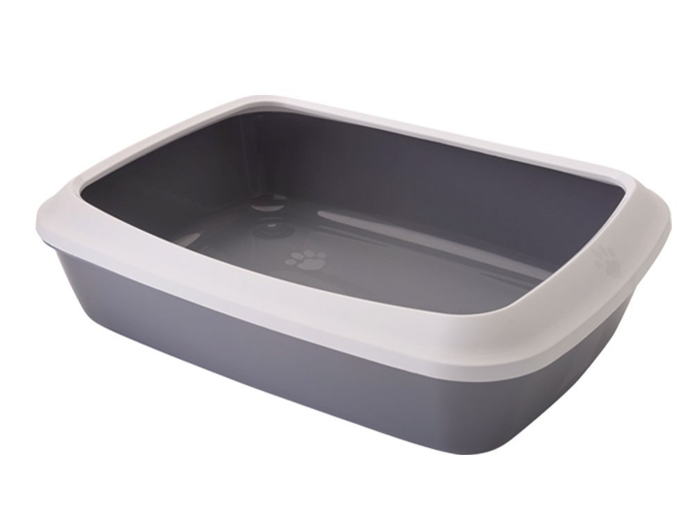Savic Iriz Cat Litter Tray With Protective Edge - 42Cm - Grey