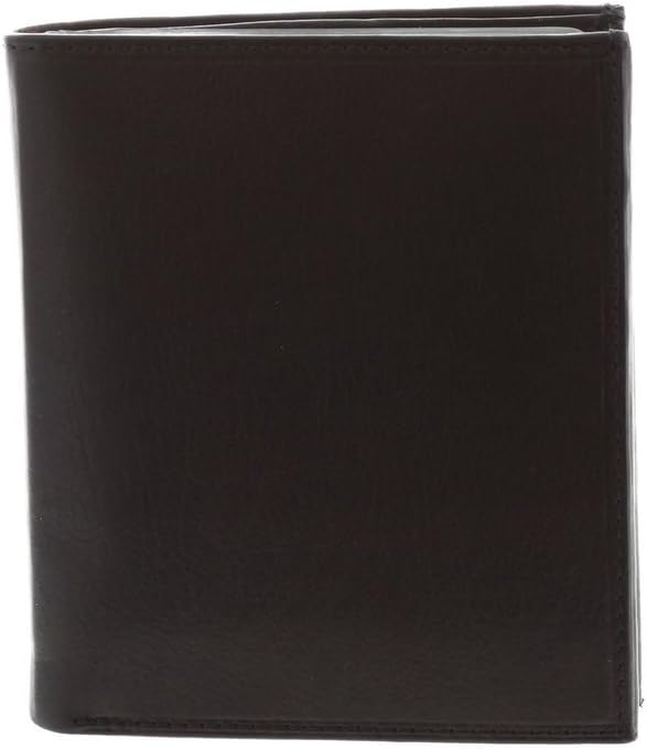 Black Leather Big Hipster Bifold Wallet