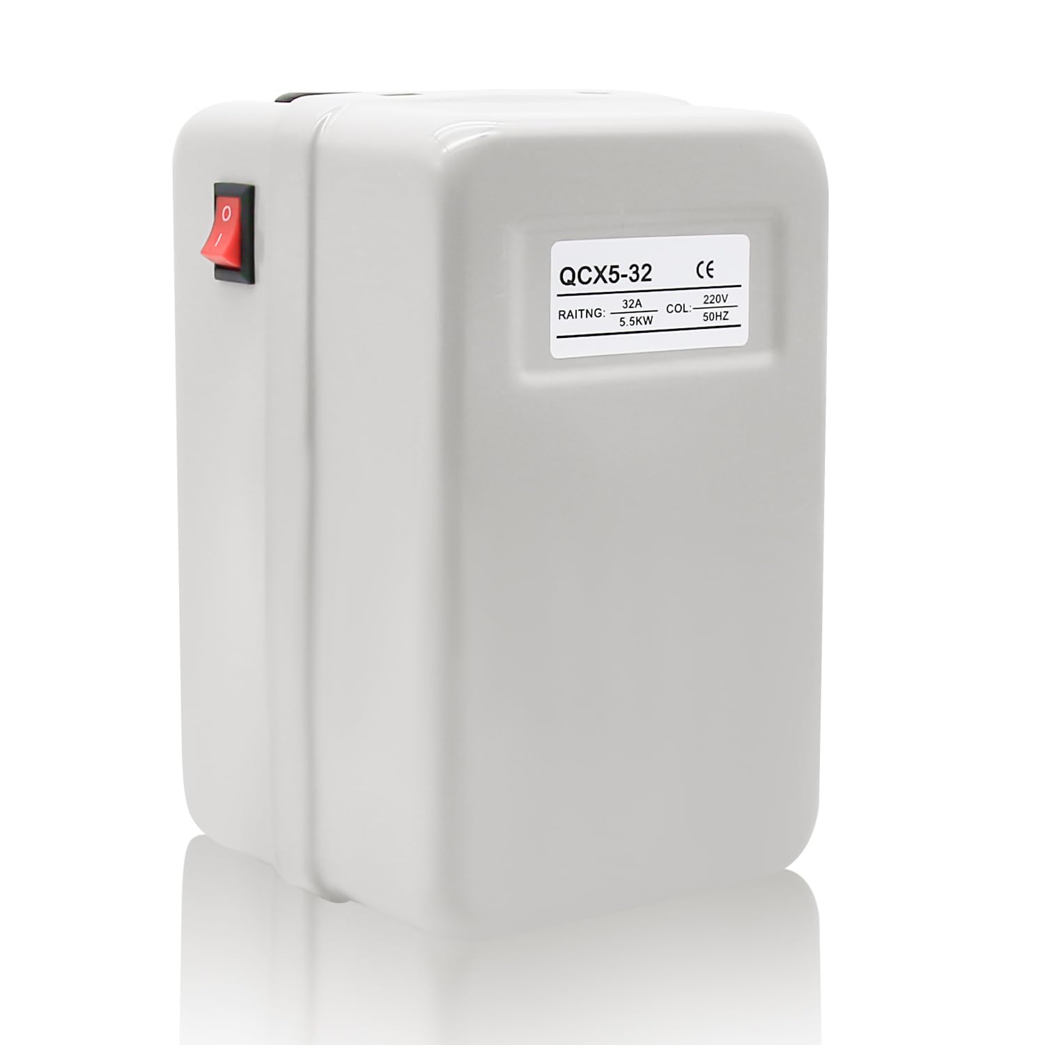 Arrancador magnético de motor eléctrico, 220 V, 5,5 kW, 7,5 HP, interruptor magnético lateral, interruptor magnético monofásico o trifásico para compresor de aire
