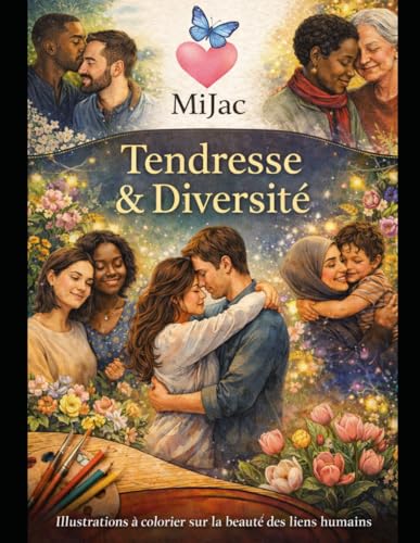 Tendresse & Diversite: Illustrations a colorier sur la beaute des liens humains