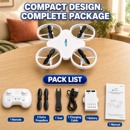 Image of GRAPHENE Mini Drone LED Remote Control Rechargeable RC Drone For Kids with multiple Led shows Auto Hovering Headless Mode 3D Flips & Throw To Go Gift Toys for Boy Girl Indoor Flying Toy