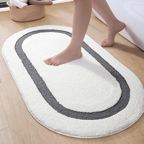 DEXI Oval Soft Absorbent Bath Mat Cover