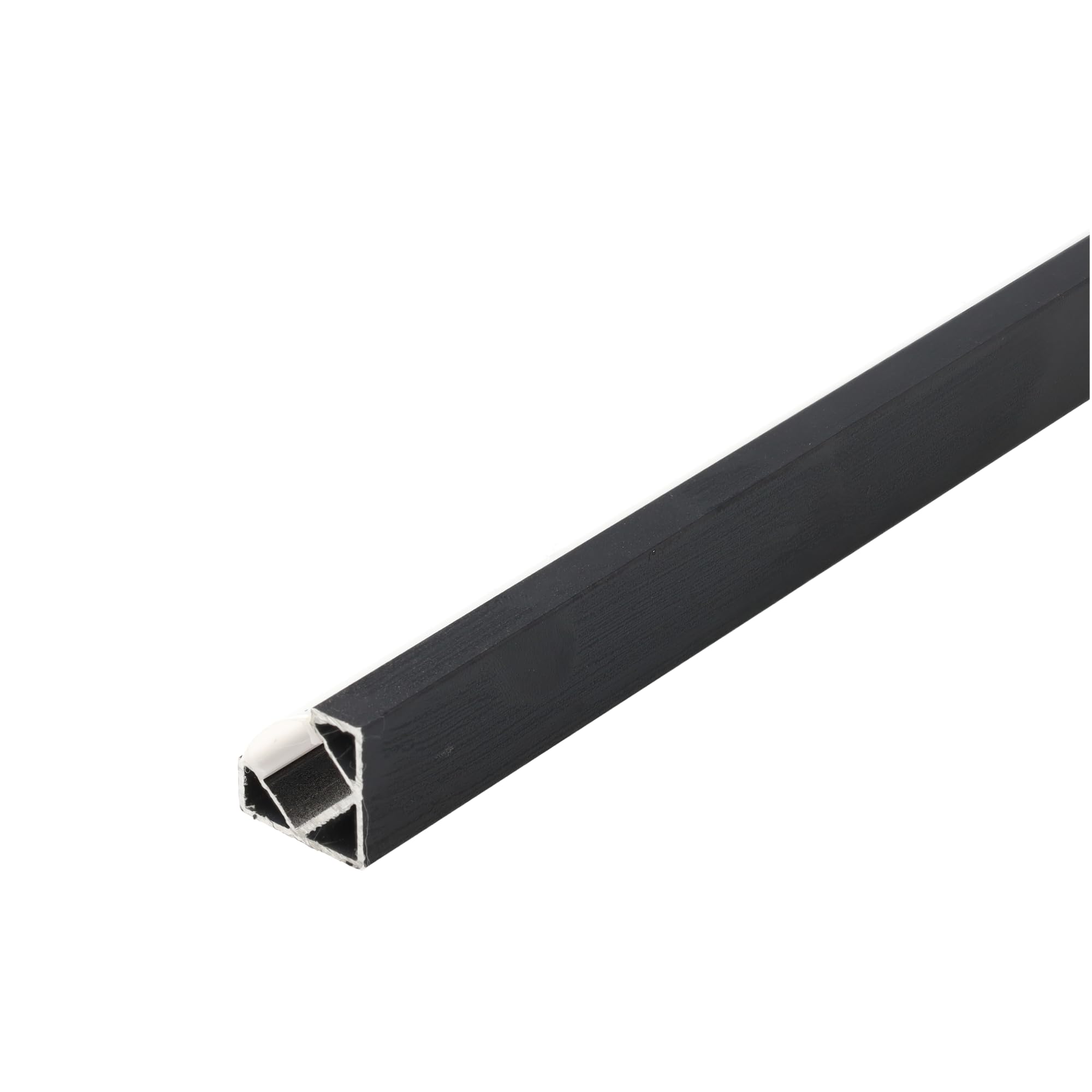 JANDEI - Lot de 6 Profilés en Aluminium 1 Mètre pour Rubans LED, Diffuseur Blanc Semi-Transparent, Comprend des Accessoires (Noir, Profil d'angle)
