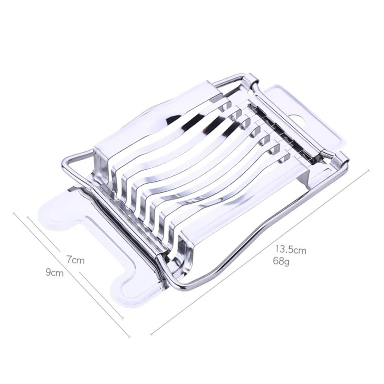 Cabilock Stainless Steel Egg Slicer with Cutting Wires Multifunctional Dicer for Hard Boiled Eggs Cheese Easy to Clean Kitchen Gadget for Home