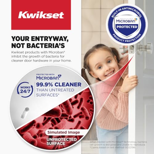 Kwikset Halifax Privacy Door Handle for Bedroom and Bathroom, Matte Black - image 5