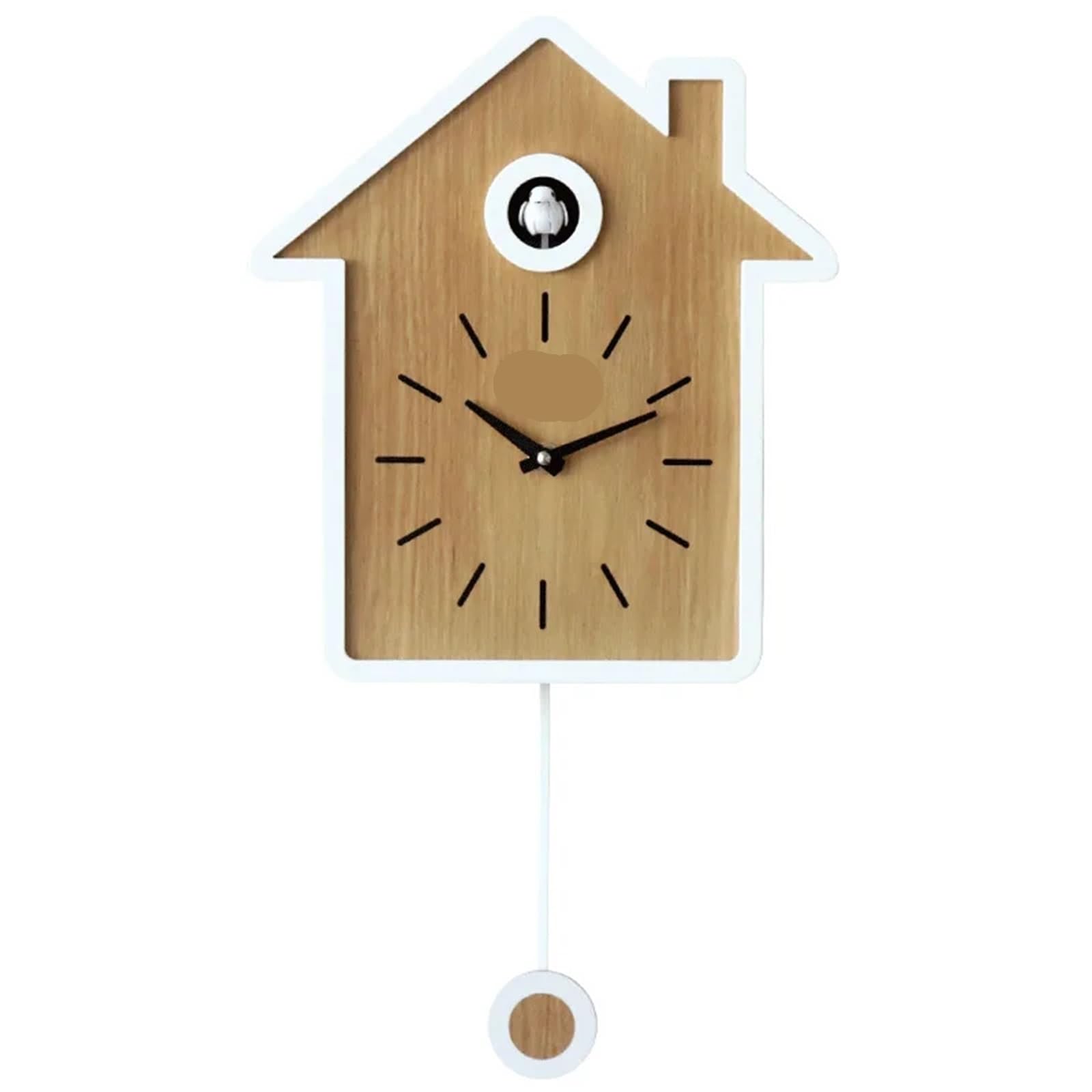 SNGUOQ Cuckoo Clock Pendulum Wall Silent Watches Luxury Birds Mechanism Clocks Home Decor Living Room Decoration Gift For Bedroom Office(Brown)
