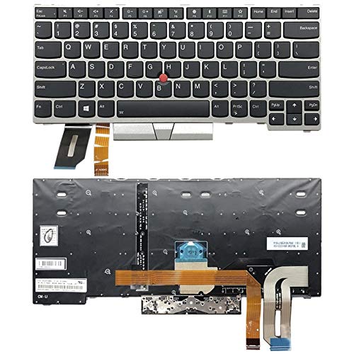 Preisvergleich Produktbild ZHANGQUAN Quan Handy-Reparatur-Kit Qualität US-Hintergrundbeleuchtung Tastatur for Lenove ThinkPad E480 L480 L380 Yoga T480s (Silber) (Color : Silver)