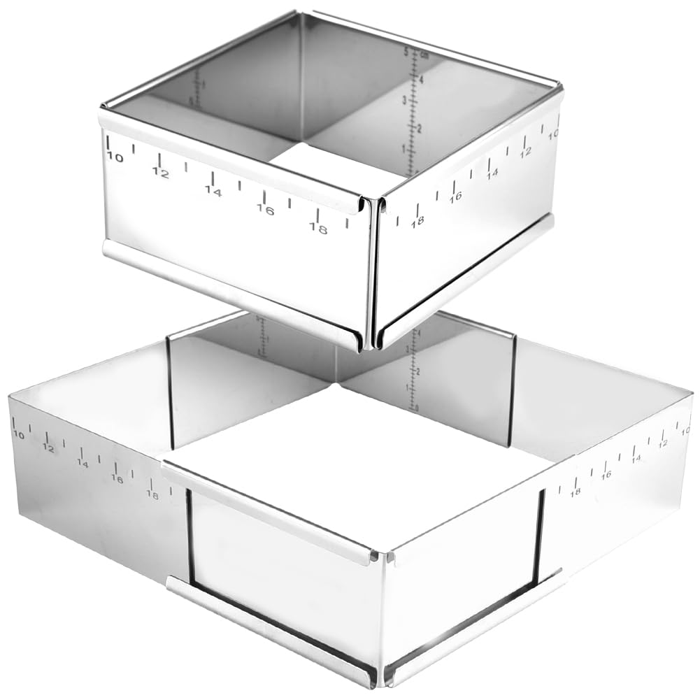 Stampo Torta Rettangolare Regolabile Gohytal - Per Mousse, Pan Di Spagna E Dolci - Foto 13