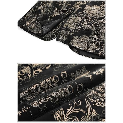 Men's Floral Suit Jacket Paisley Dress Blazer One Button Formal Tuxedo Jackets for Disco Party, Prom, Dinner4