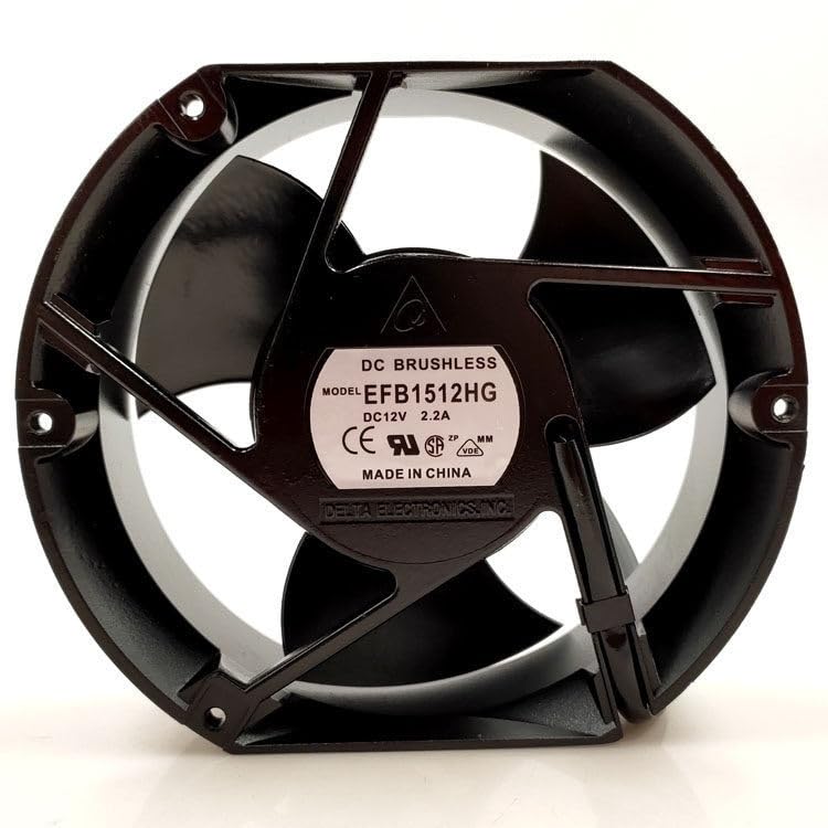 EFB1512HG 12V DC 2.2A 172x150x51mm High Airflow Axial Fan 17CM for Server Cabinets & Industrial(EFB1512HHG)
