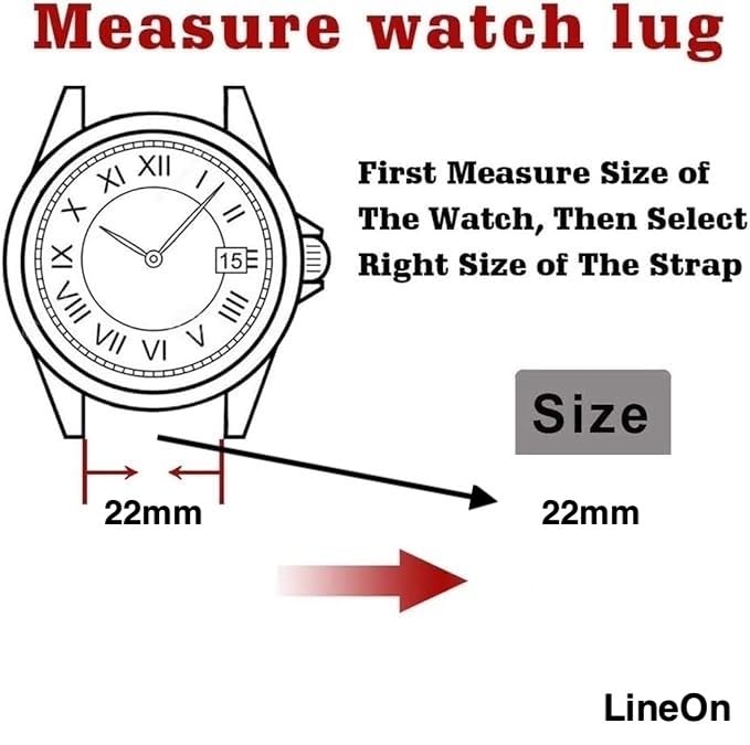 Image of Lineon NAGATA Full Padded Leather Watch Strap For Branded Watches Premium and Soft Strap For Titan, sonata, timex, casio and for all other brand