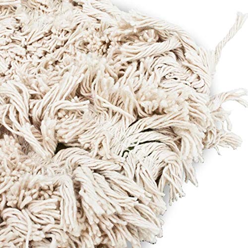 Clim Profesional - Mopa Plana de Limpieza de Suelos 65 CM. Sistema Luxury Pro 100% Algodón Natural con Bastidor y Mango. Elimina Polvo y Suciedad de Todo Tipo de Superficies. Tamaño 65CM