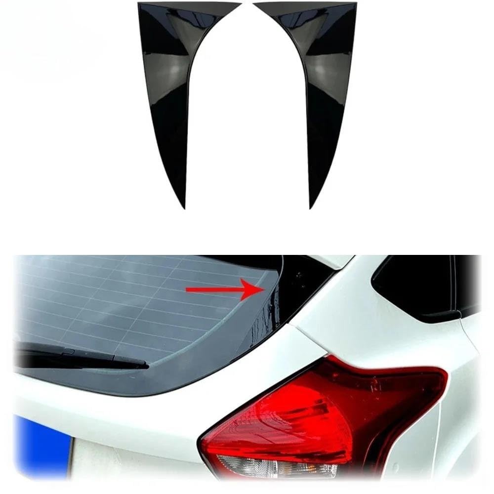 Aileron De Lunette Arrière pour Ford pour Focus 2015-2018 Modèle À Hayon - Finition ABS Noir Brillant