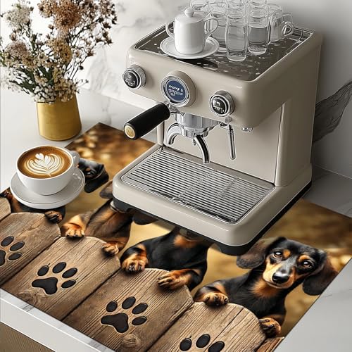 Image of HOMETITUTE Dachshund Dog Stove Cover 28x20 Diatomite Heat Resistant Mat