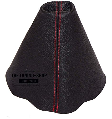 compatible avec Audi TT MK2 2006-2013 guêtre Gear Shift fabriqué sur mesure de coffre noir en cuir véritable italien avec coutures rouge NEUF