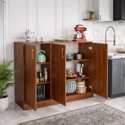 Image of Spyder Craft Accent Multipurpose Cabinet with Storage Storage Organizer with Doors Side Cupboard for Shoe, Hallway, Kitchen, Living Room, Office, Color -Noyce Lyon (Assembly - DIY)