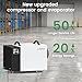 Waykar 125 Pint Crawl Space Dehumidifier with Drain Hose for Commercial, Basements, and Industry Water Damage Unit for Spaces up to 6500 Square Feet, Smart Humidity Control - 5-Year Quality Coverage