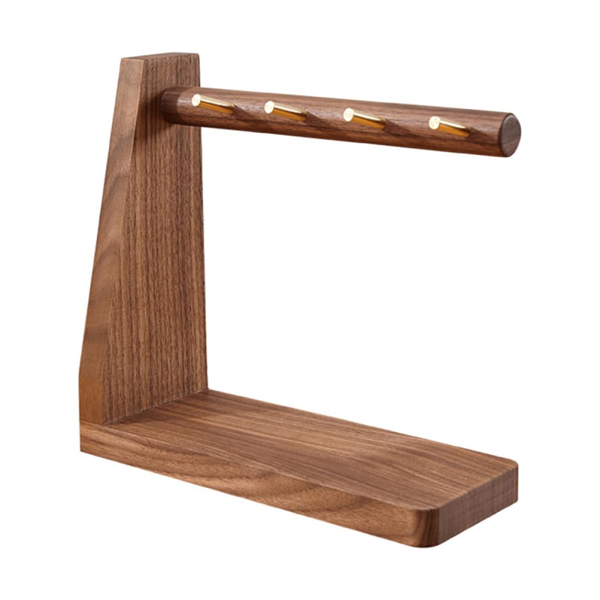 Soporte Práctico para Llaves de Nogal Negro, Estable y Retro para Hogar