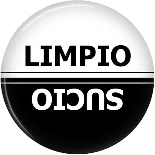 Clean Dirty Limpio Sucio - Indicador magnético para lavavajillas (rojo y verde)