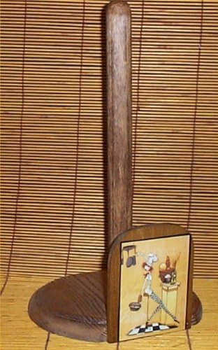 Fat Chef Lady Papertowel Holder Wood Chef Kitchen Decor