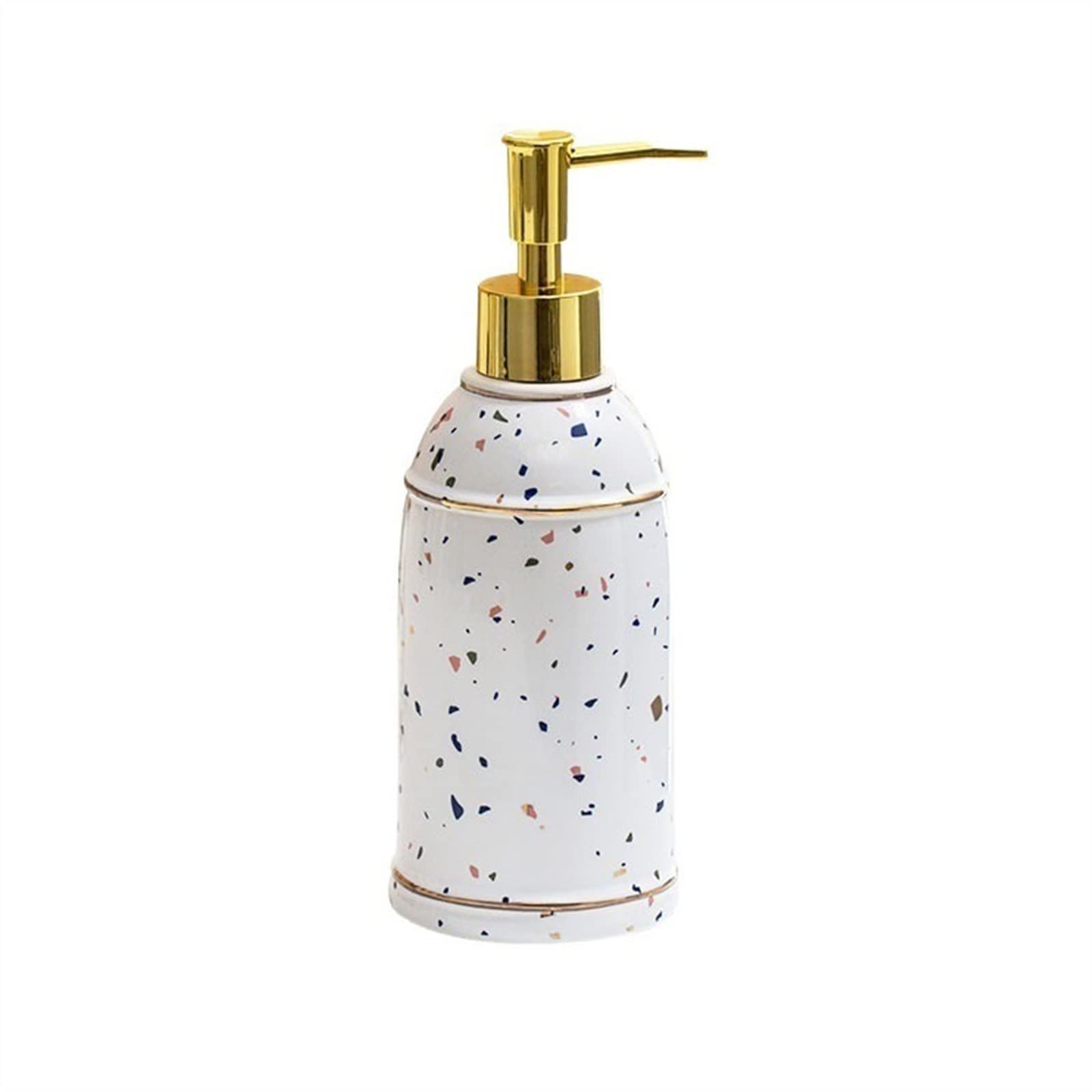 Distributeur de Savon pour Salle de Bain, élégant et Luxueux, en céramique, Flacon de Lotion Haut de Gamme de 400 ML, à Pression, compartimenté, pour Cuisine (Couleur : 6)