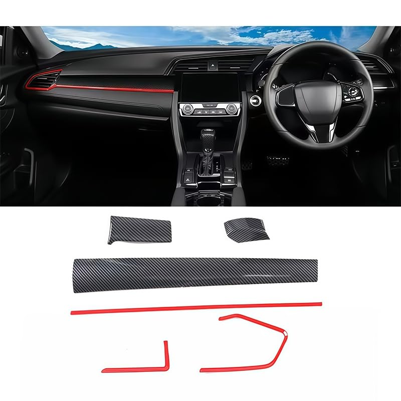 Kit embellecedor salpicadero central para Honda Civic 2017: soluciona el desgaste del panel 2