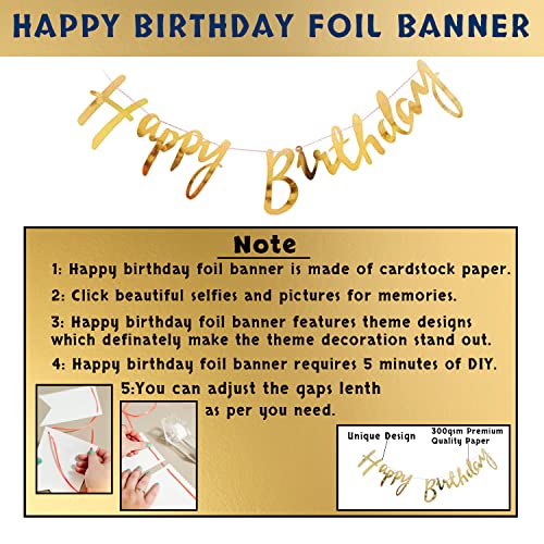 Image of Party Propz Happy Birthday Decoration Kit Combo with Fairy Led Light 29pcs Set Banner, Metallic, Confetti Balloon, Swirls For Boys, Girls, Kids, Wife, Women, 16th, 18th, 21st, 30th Party Supplies